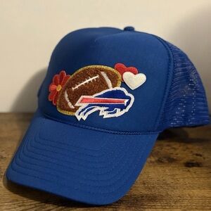 Blue Football Embroidered Women's Cap